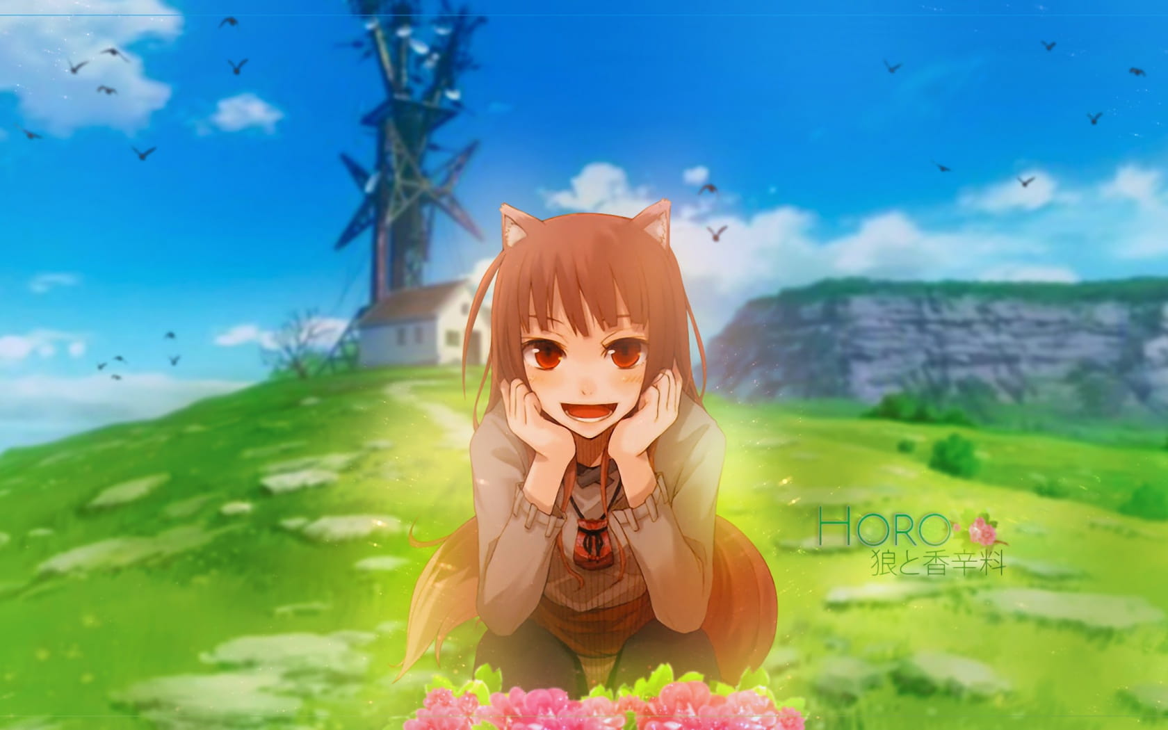 狼少女贤狼赫萝 动漫电脑壁纸(1)