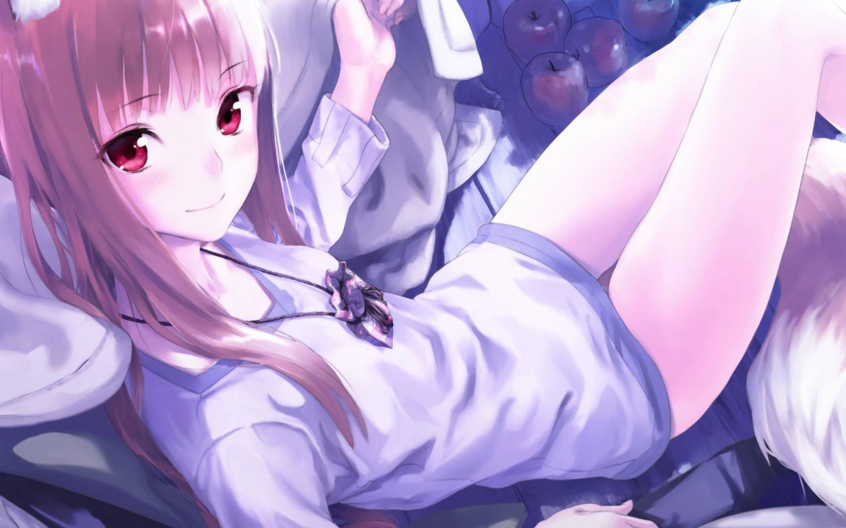 狼少女贤狼赫萝 动漫电脑壁纸(1)