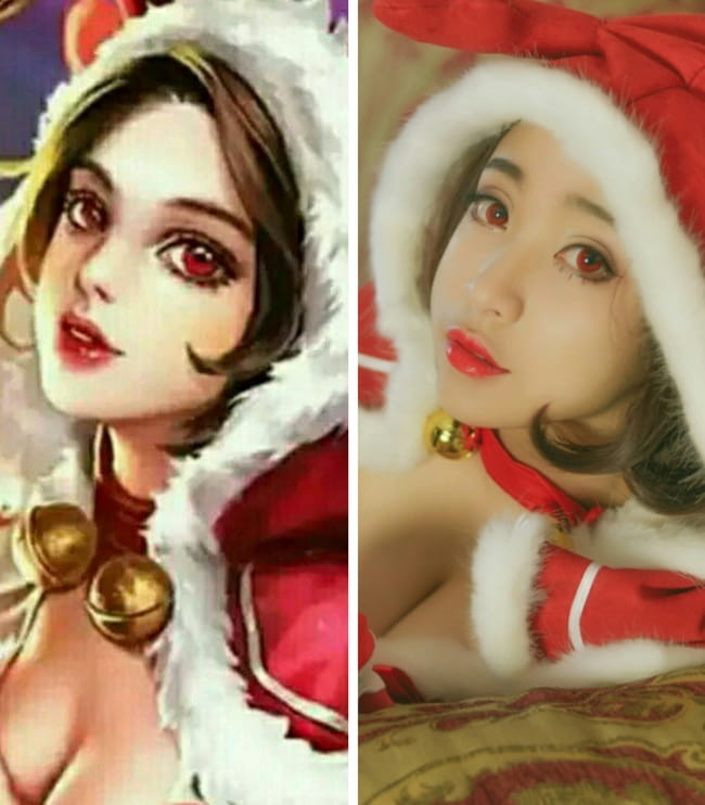 貂蝉 圣诞恋歌 王者荣耀 cos正片