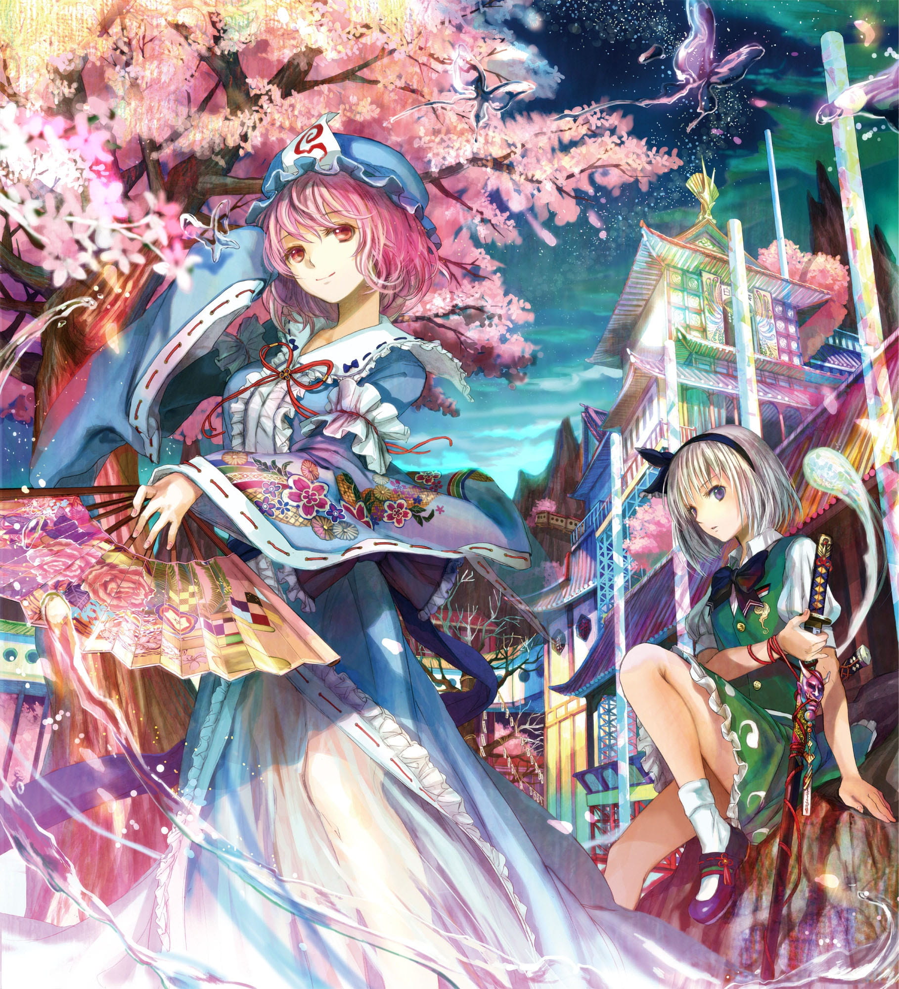 东方Project 西行寺幽幽子 动漫手机壁纸下载(1)