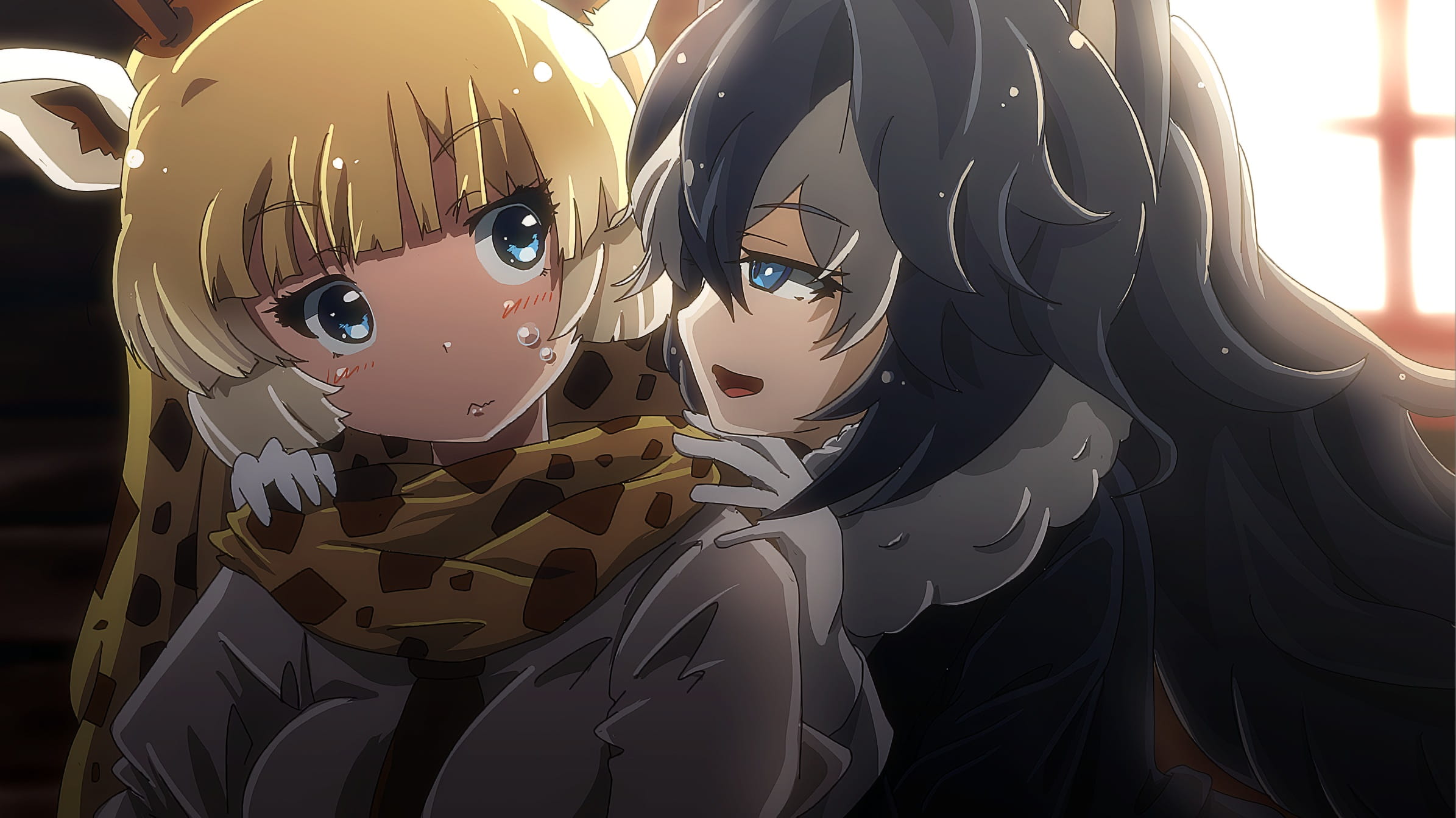 二次元少女露出娇羞的表情 电脑壁纸