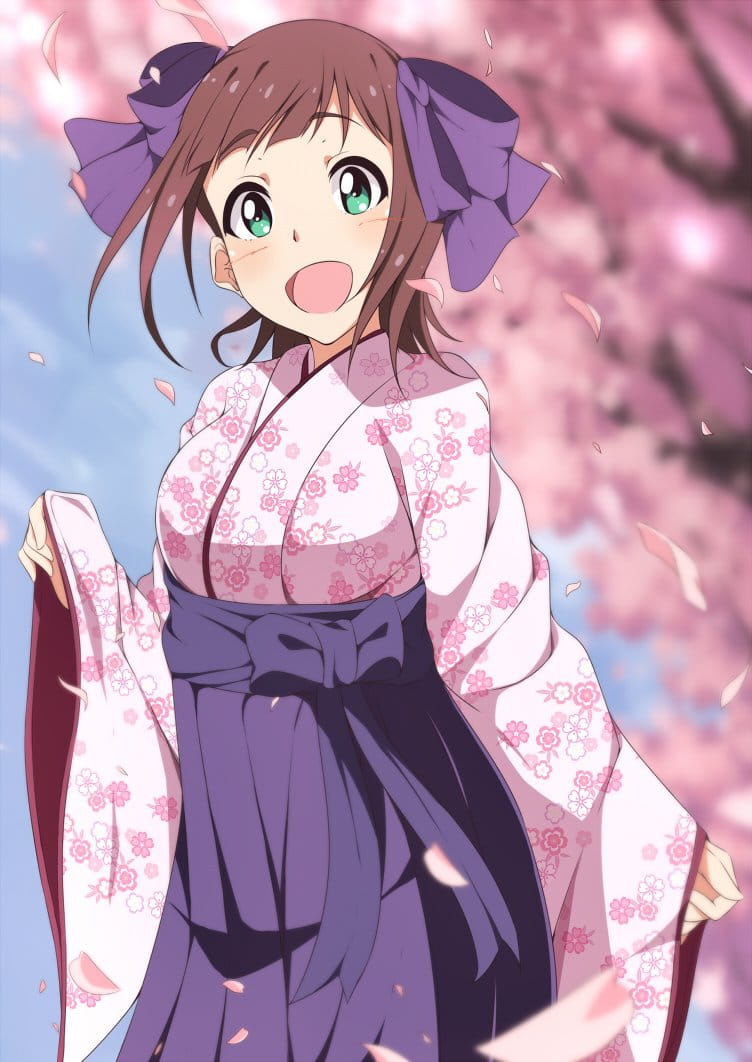 秀色可餐的动漫和服美少女手机壁纸