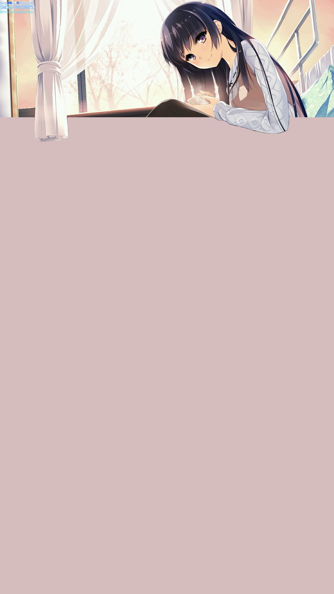 白嫩少女娇羞脸手机壁纸