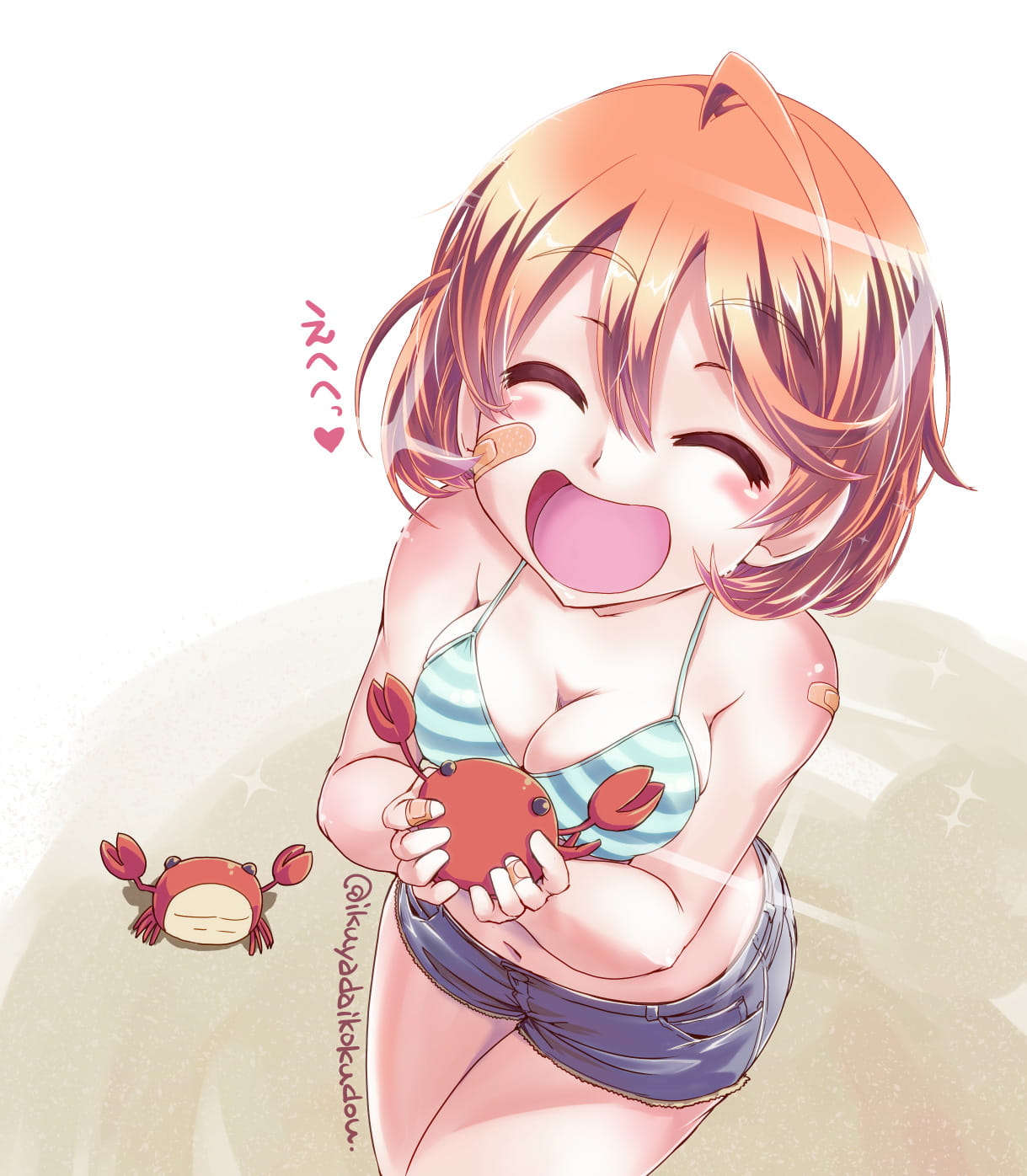 穿着短裤的动漫美少女图片