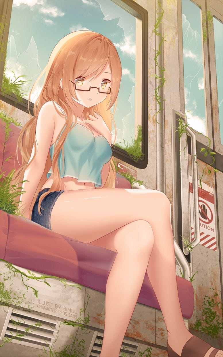 穿着短裤的动漫美少女图片