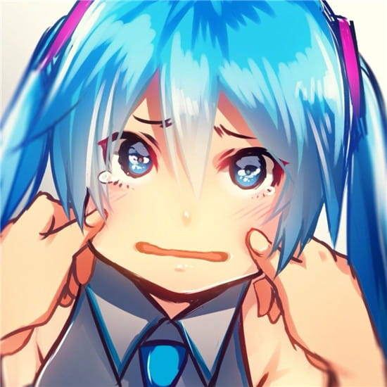 被捏脸的动漫女孩手机壁纸