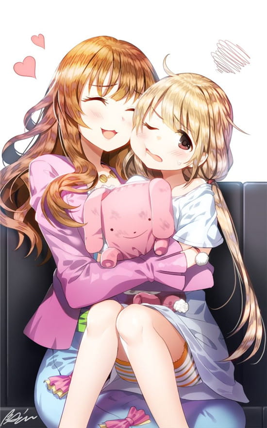 被捏脸的动漫女孩手机壁纸