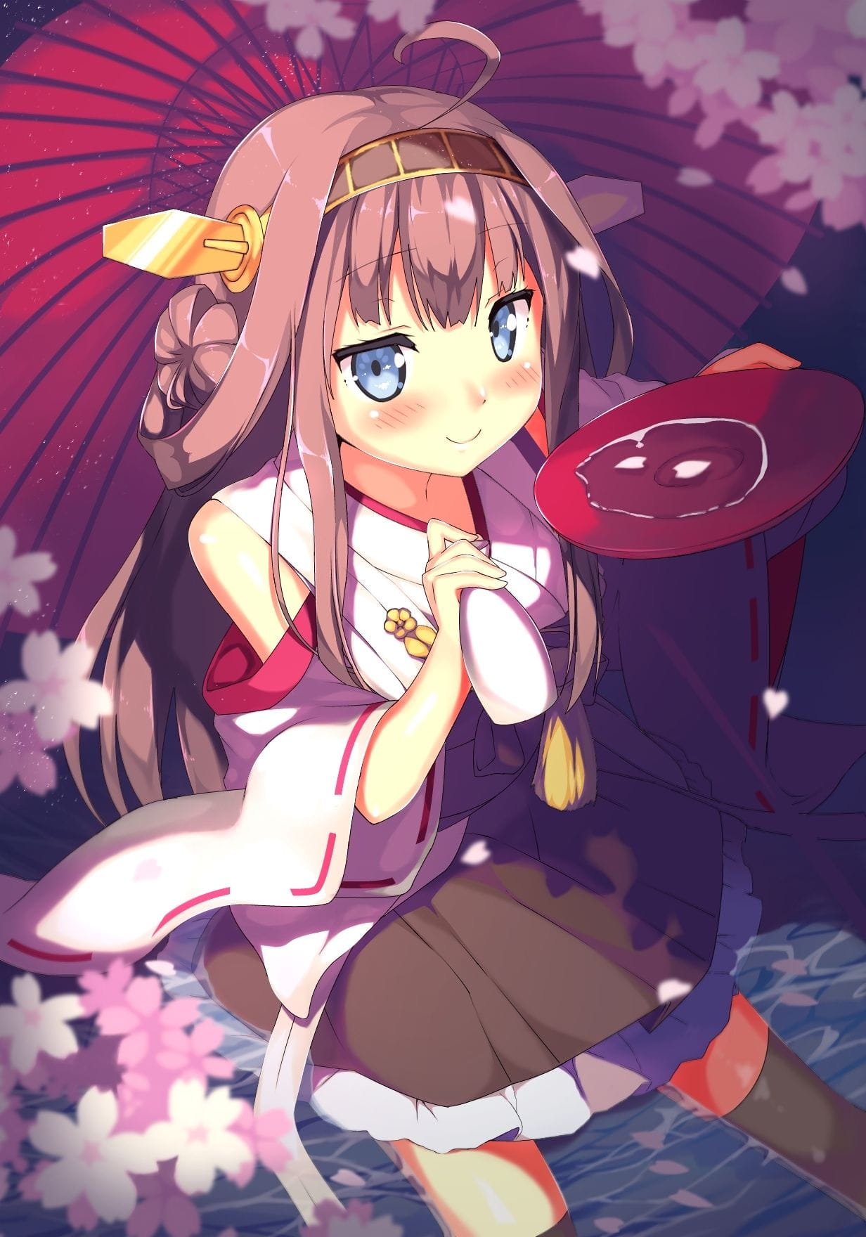 樱花树下的那可爱的少女手机壁纸