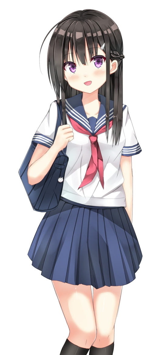 穿着JK制服的少女们！动漫手机壁纸