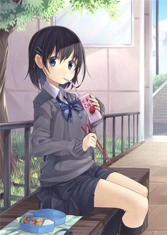 穿着JK制服的少女们！动漫手机壁纸