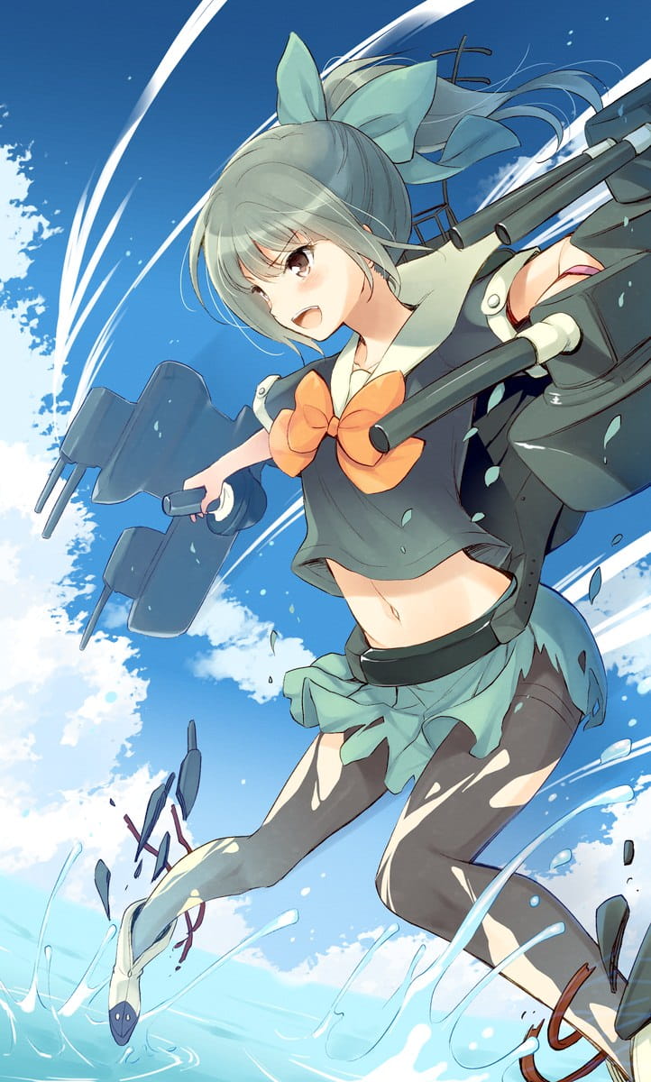 虽然胸部不理想的舰娘——夕张蜜瓜高清手机壁纸