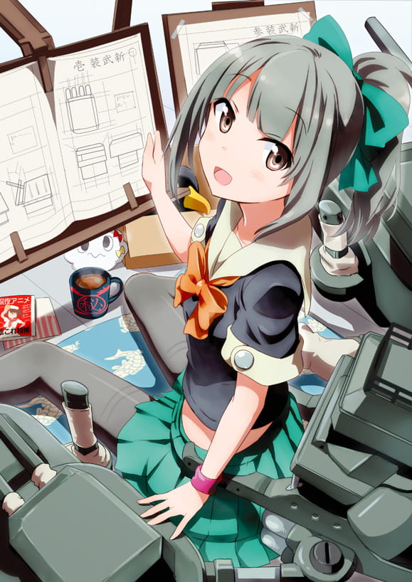 虽然胸部不理想的舰娘——夕张蜜瓜高清手机壁纸