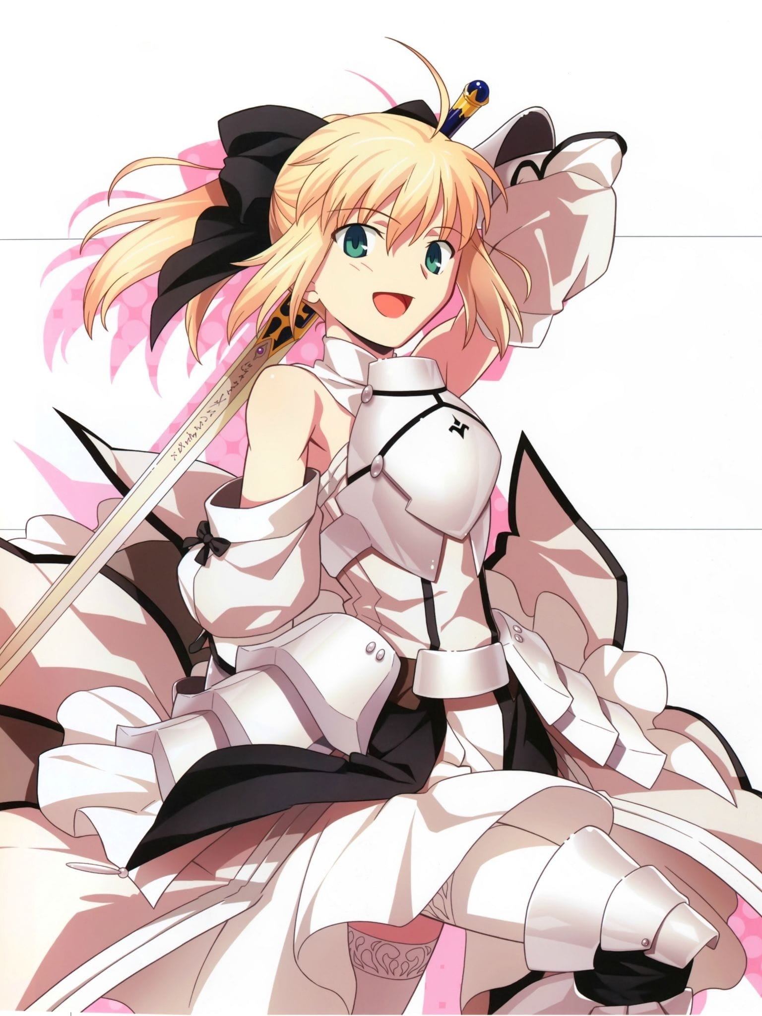 动漫马尾辫少女的高清手机壁纸