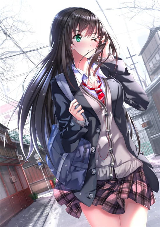 看着那穿JK制服的少女渴望的眼神