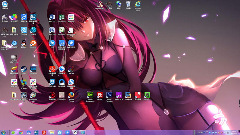 Fate/GO 斯卡哈师匠影之国女王英灵Win7电脑主题下载