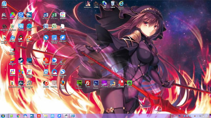 Fate/GO 斯卡哈师匠影之国女王英灵Win7电脑主题下载