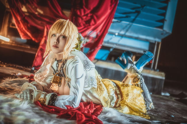  Fate/Grand Order 花嫁尼禄COS