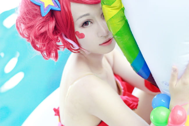 小乔缤纷独角兽cos