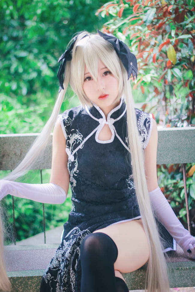 我可爱么？——穹妹黑旗袍