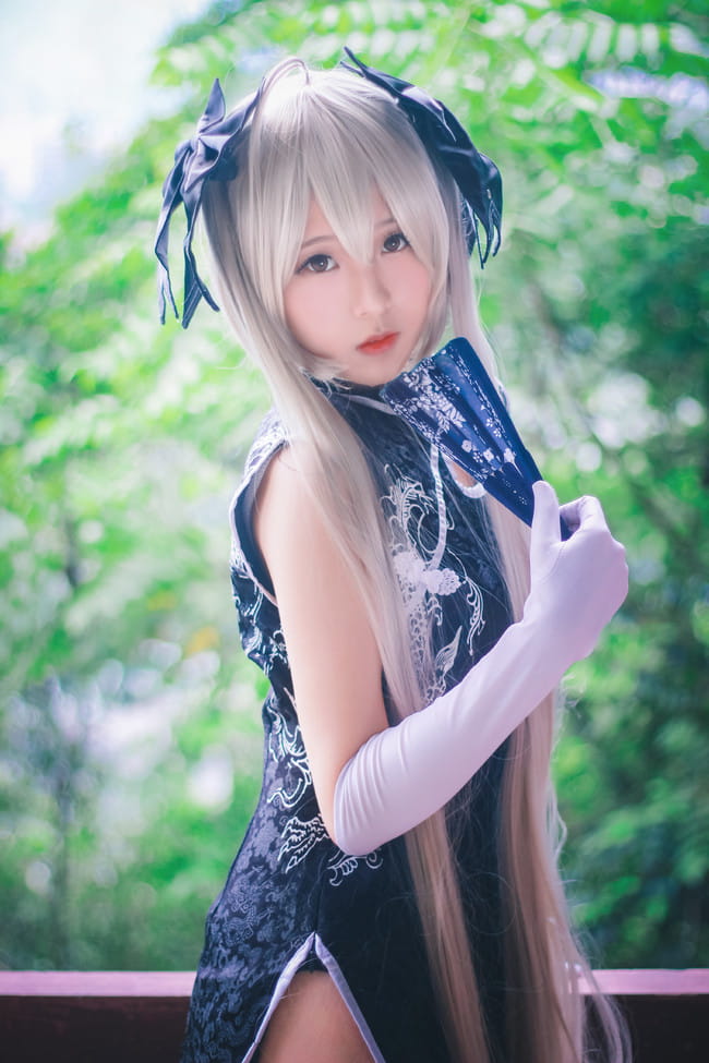 我可爱么？——穹妹黑旗袍