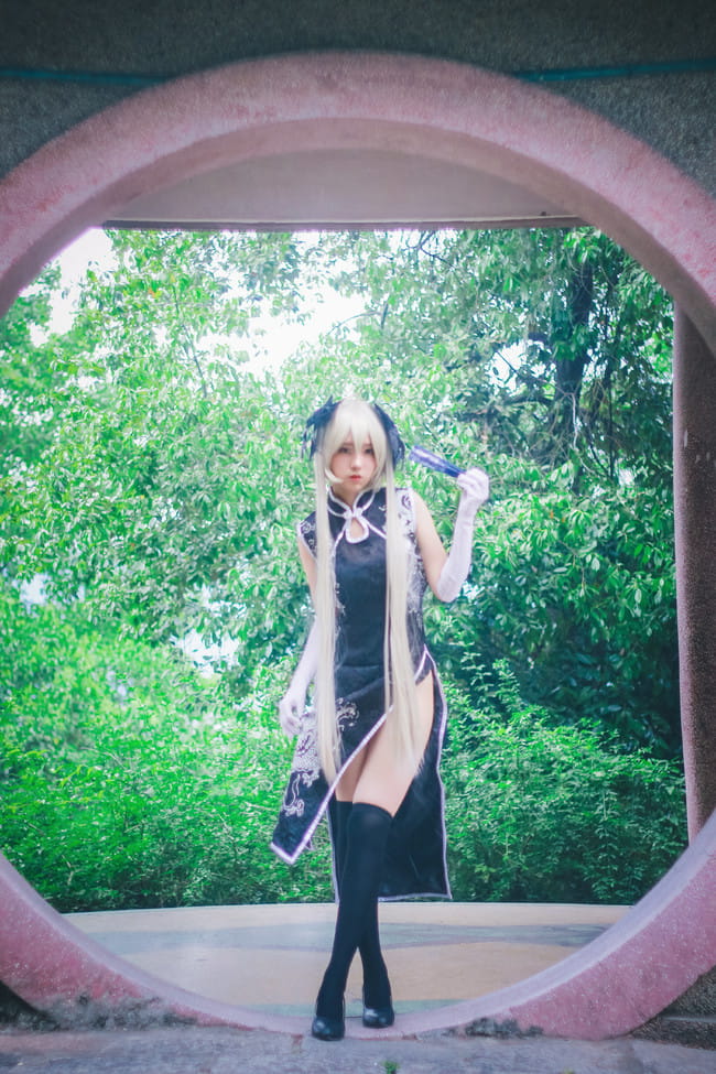 我可爱么？——穹妹黑旗袍