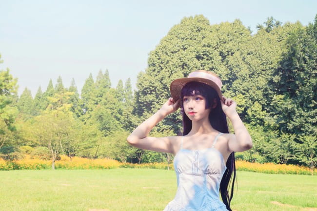 cos正片 黑猫白裙