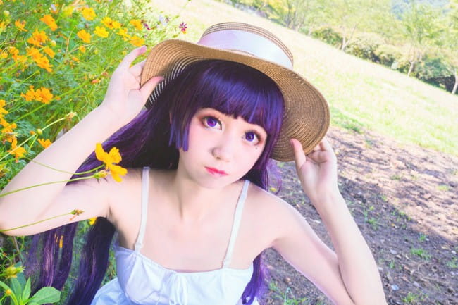 cos正片 黑猫白裙