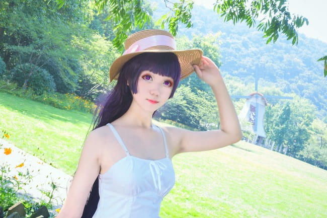 cos正片 黑猫白裙