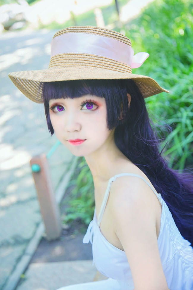 cos正片 黑猫白裙