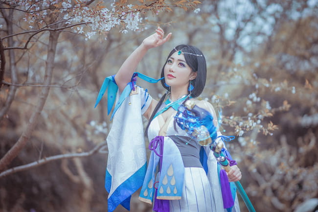 阴阳师 八百比丘尼·苍之雀羽 COS