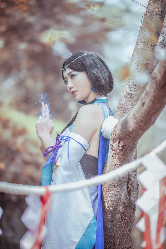 阴阳师 八百比丘尼·苍之雀羽 COS