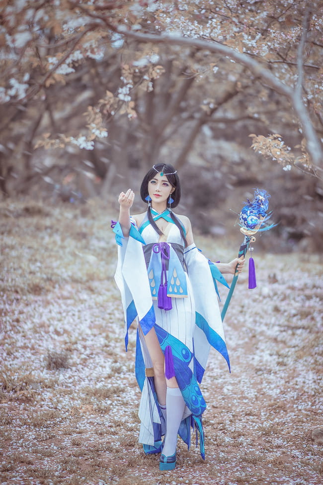 阴阳师 八百比丘尼·苍之雀羽 COS