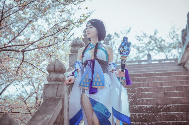 阴阳师 八百比丘尼·苍之雀羽 COS