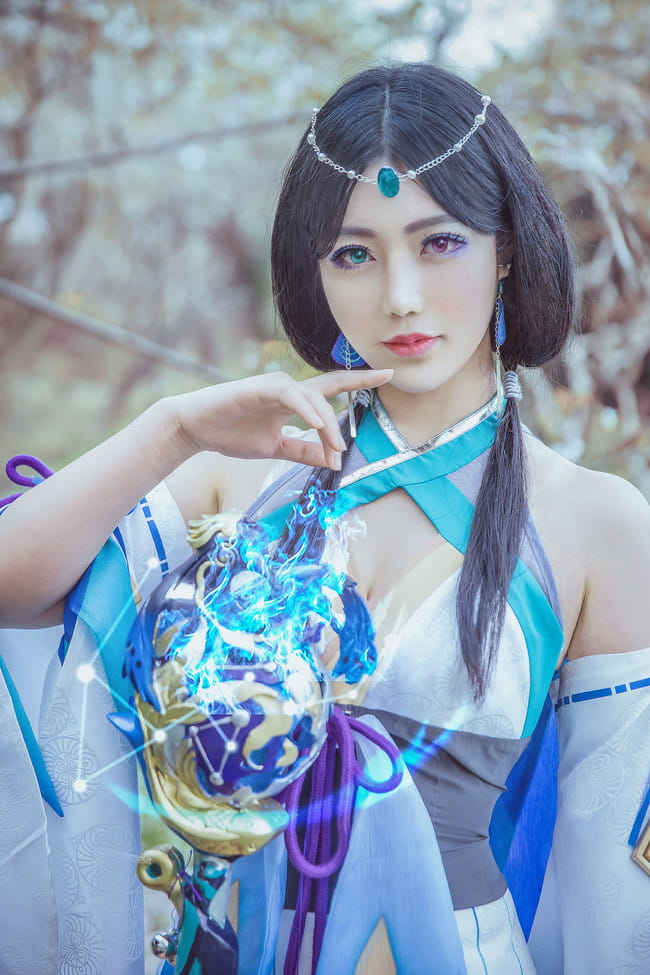 阴阳师 八百比丘尼·苍之雀羽 COS