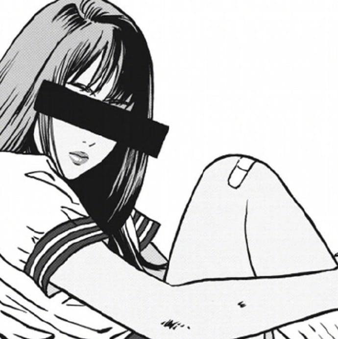 日系黑白病娇女生头像