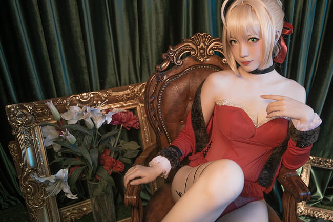 万圣节快乐Fate/Grand Order不夜の蔷薇尼禄cosplay