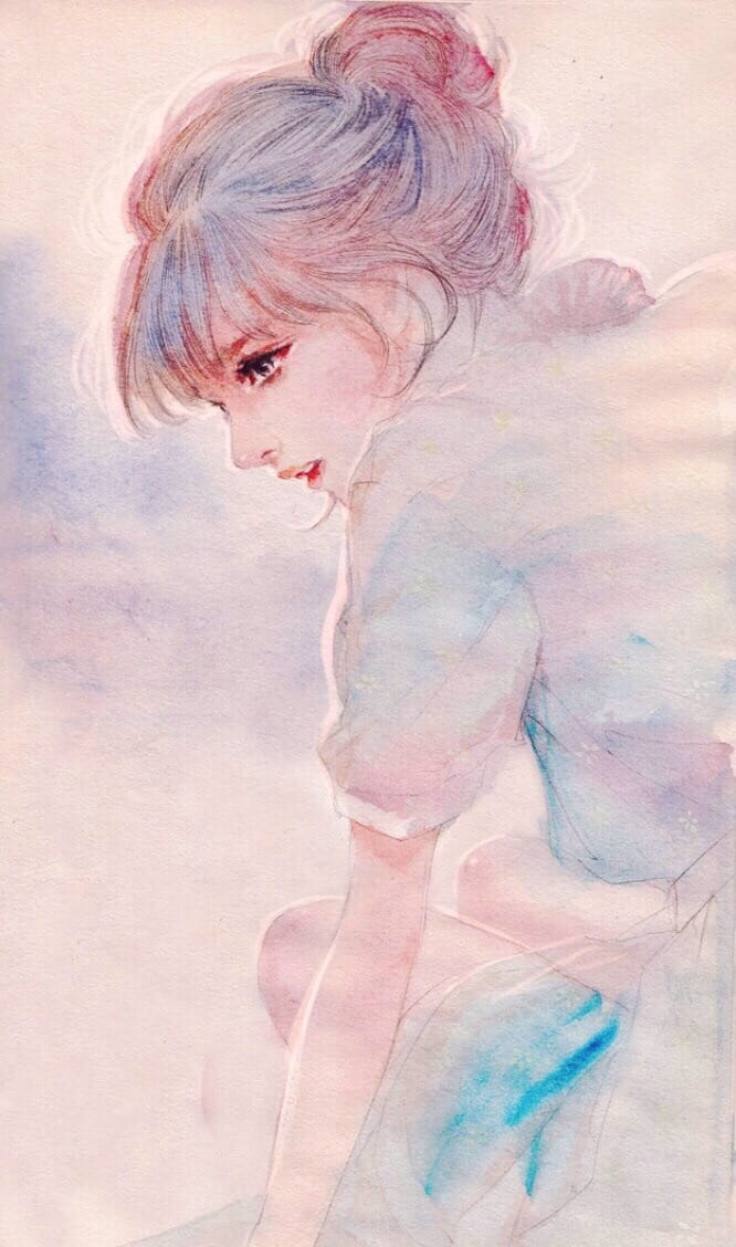 二次元动漫手绘女生手机壁纸