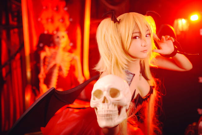 守护甜心 月咏歌呗恶魔变身cosplay