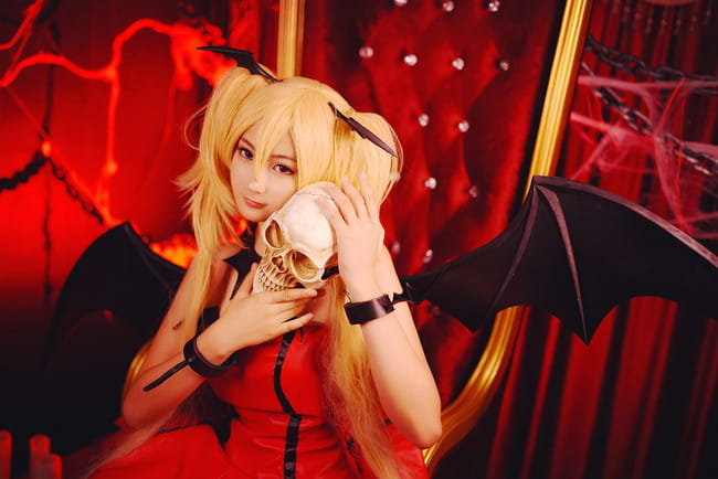 守护甜心 月咏歌呗恶魔变身cosplay