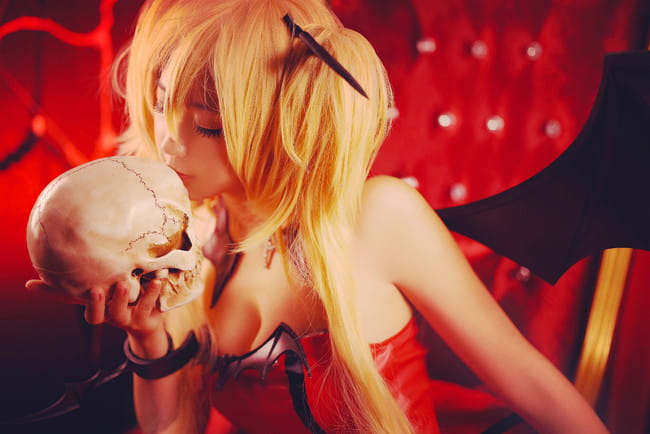 守护甜心 月咏歌呗恶魔变身cosplay