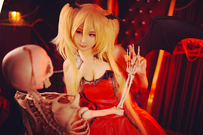 守护甜心 月咏歌呗恶魔变身cosplay