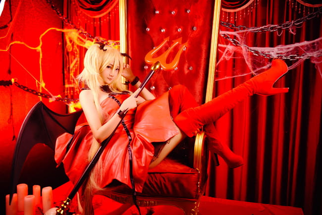 守护甜心 月咏歌呗恶魔变身cosplay