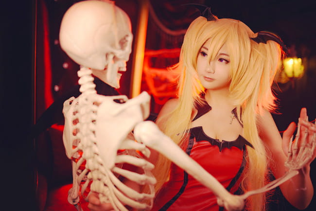 守护甜心 月咏歌呗恶魔变身cosplay