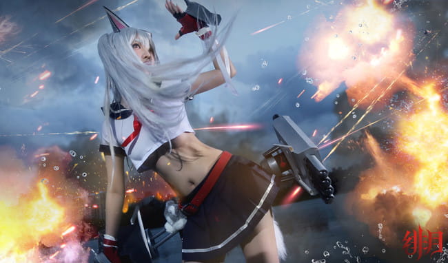 碧蓝航线 椿 驱逐舰夕立cosplay图片