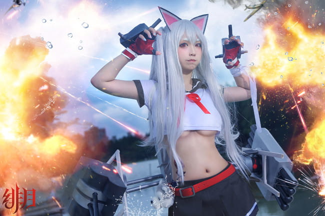 碧蓝航线 椿 驱逐舰夕立cosplay图片