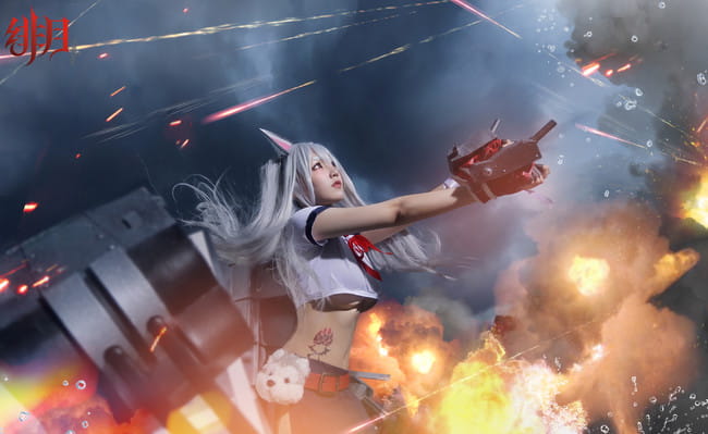 碧蓝航线 椿 驱逐舰夕立cosplay图片