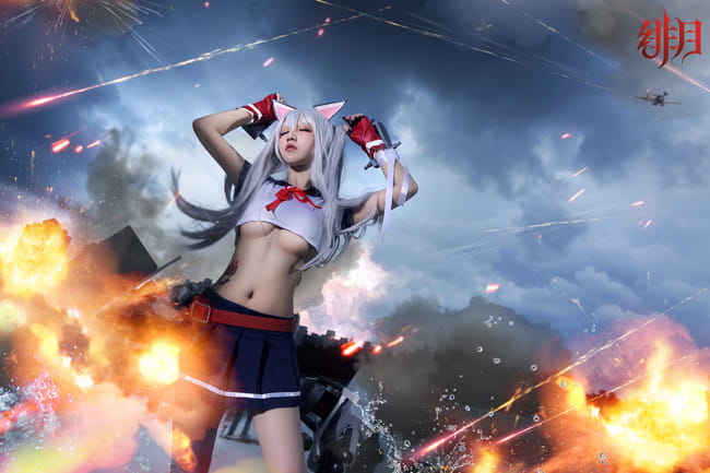 碧蓝航线 椿 驱逐舰夕立cosplay图片