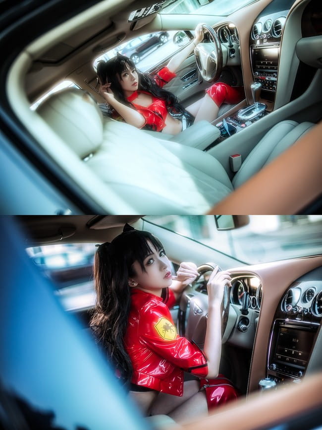 Fate/Grand Order  远坂凛&saber赛车娘cosplay图片