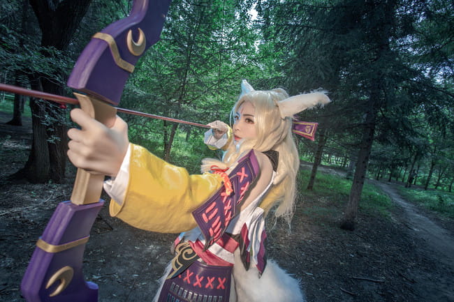 网易手游阴阳师 源博雅&白狼 cosplay图片(1)