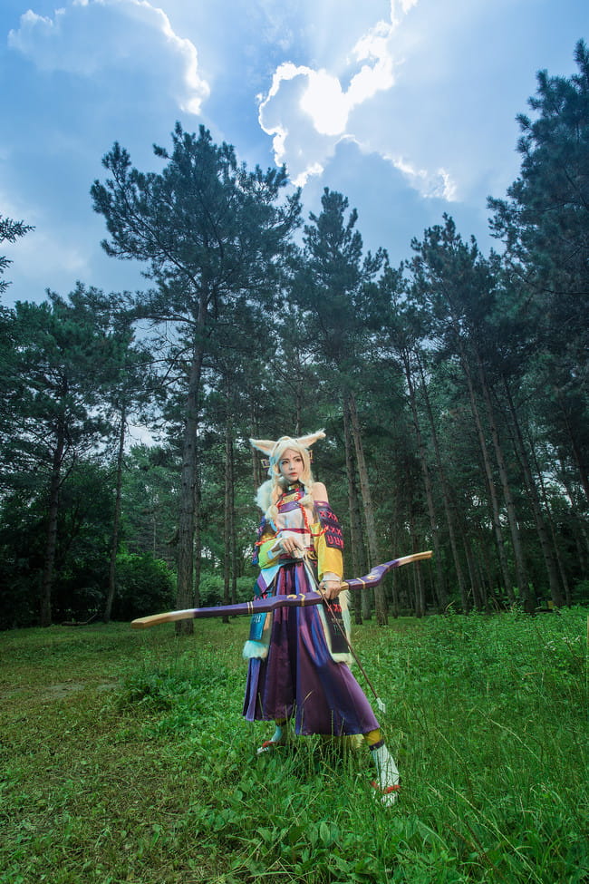 网易手游阴阳师 源博雅&白狼 cosplay图片(1)